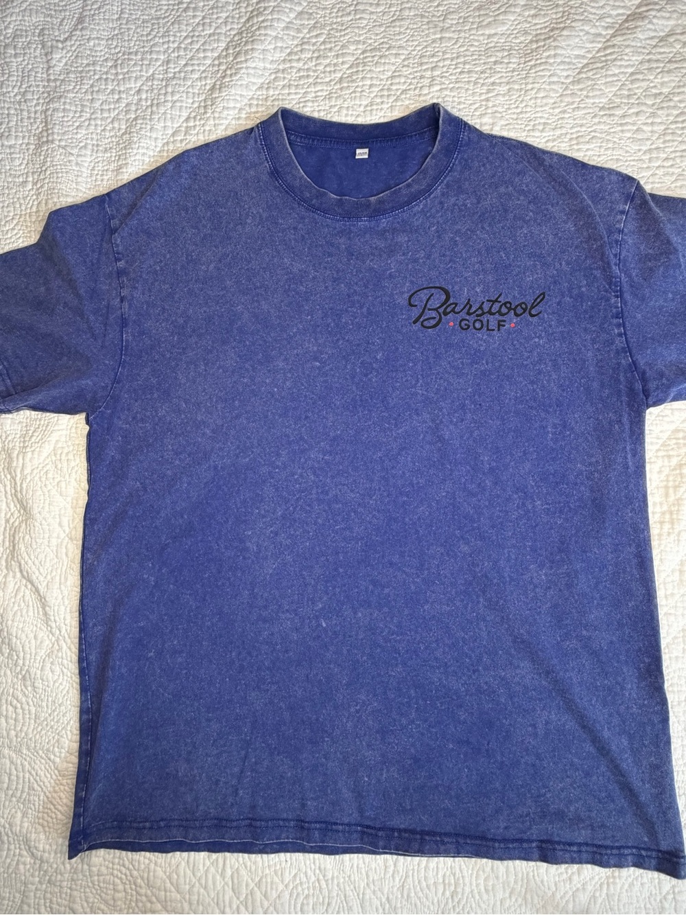 Barstool Golf Men's Crewneck T-Shirt in Indigo Blue